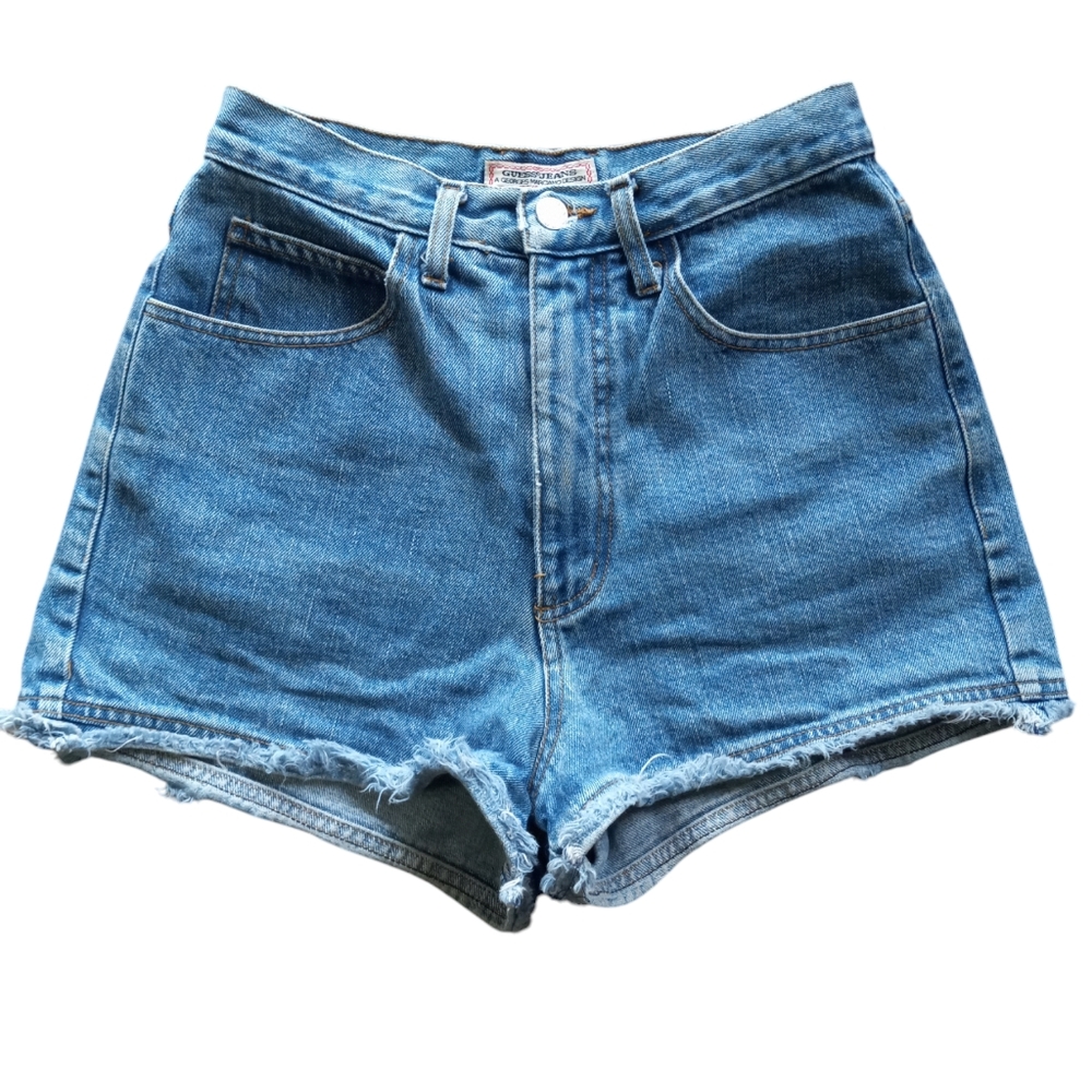 Vintage Guess Shorts Women's Sz 28 Denim Jorts Cutoff Georges Marciano USA